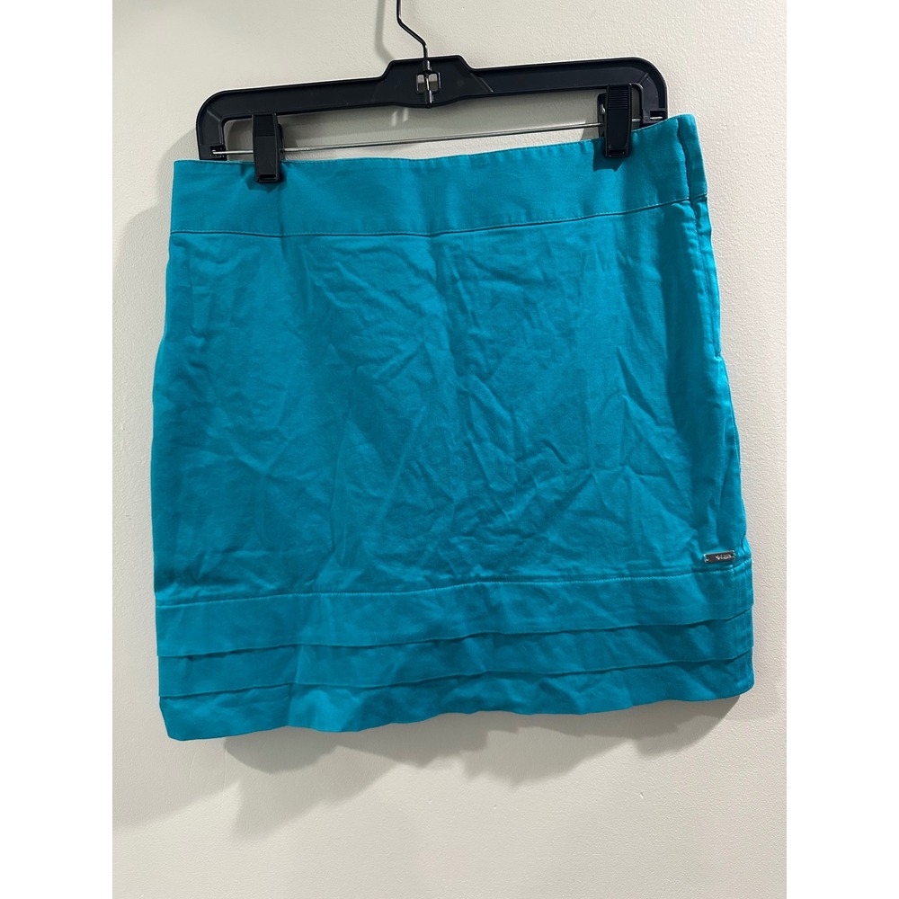 Lija Teal Blue Golf Tennis Skort Tiered Pleated Hem Size 6